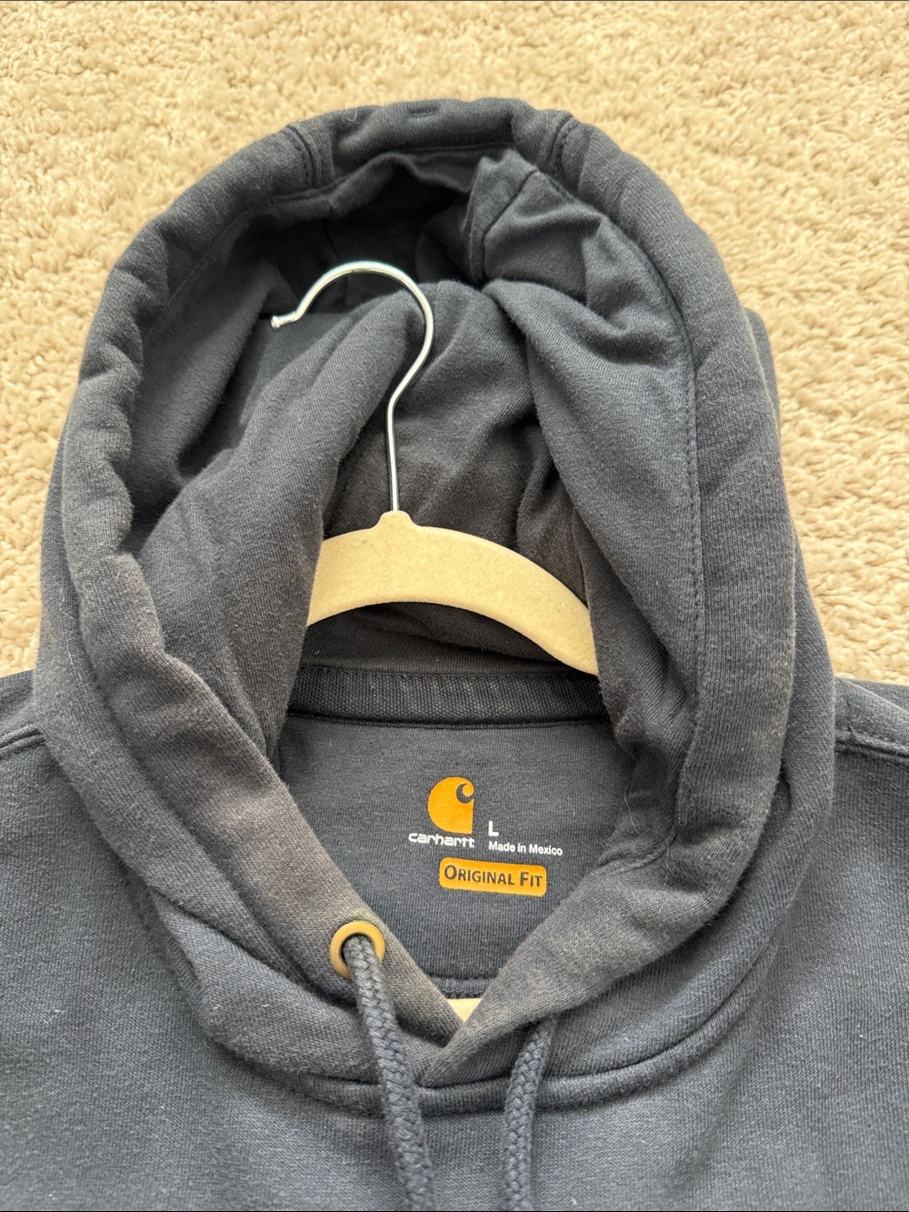 Carhartt Men's Pullover Hoodie in navy blue - Picture 4 of 4